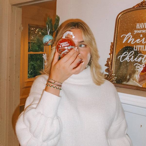 Pura Vida Under The Mistletoe Mini Braided Bracelet