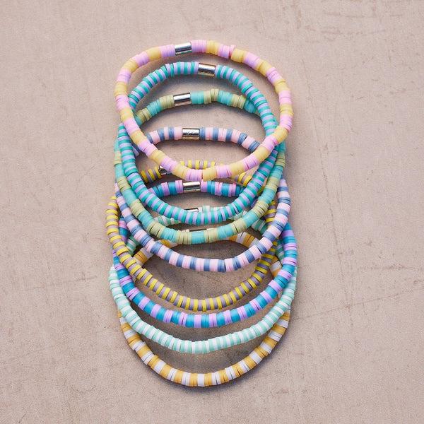 Pura Vida Vacation Vibes Bright Stretch Bracelet Set Of 8