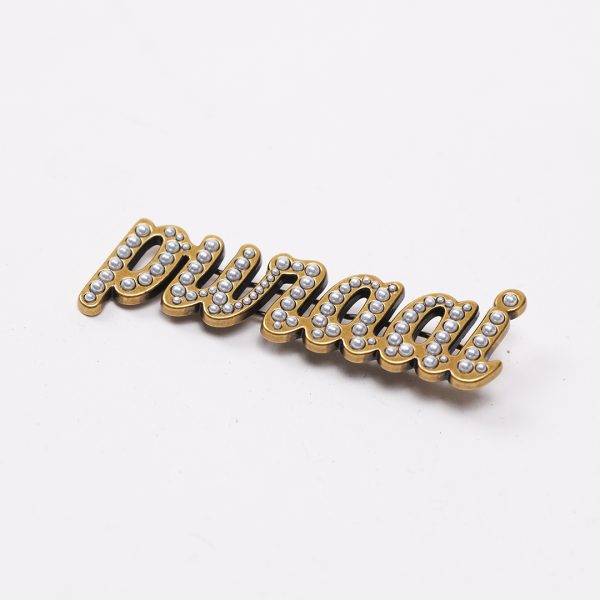 Puraai BARRETTE PURAAI PEARL Barrette “PURAAI” Old Golod With Pearls