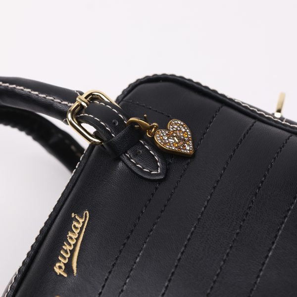 Puraai CHARM HEART MULTICOLOR STONES Heart Charm Old Gold With Multicolors Stones