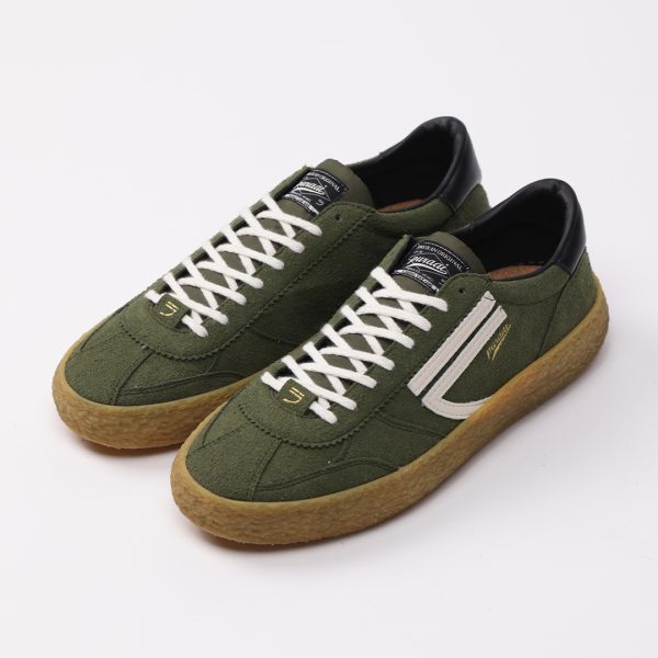 Puraai FOLIAGE Hairy Microsuede Green Logo White And Detail Black.Outsole Honey Double Lace Green And White. Vintage Finishing.FOLIAGE