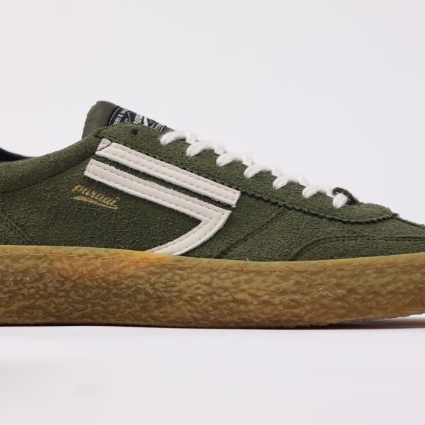 Puraai FOLIAGE Hairy Microsuede Green Logo White And Detail Black.Outsole Honey Double Lace Green And White. Vintage Finishing.FOLIAGE