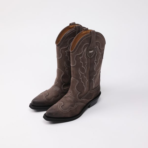 Puraai HANNOVER Vegan Microsuede Leather Green With Embroidery Outsole BlackHANNOVER