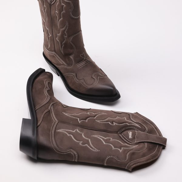 Puraai HANNOVER Vegan Microsuede Leather Green With Embroidery Outsole BlackHANNOVER