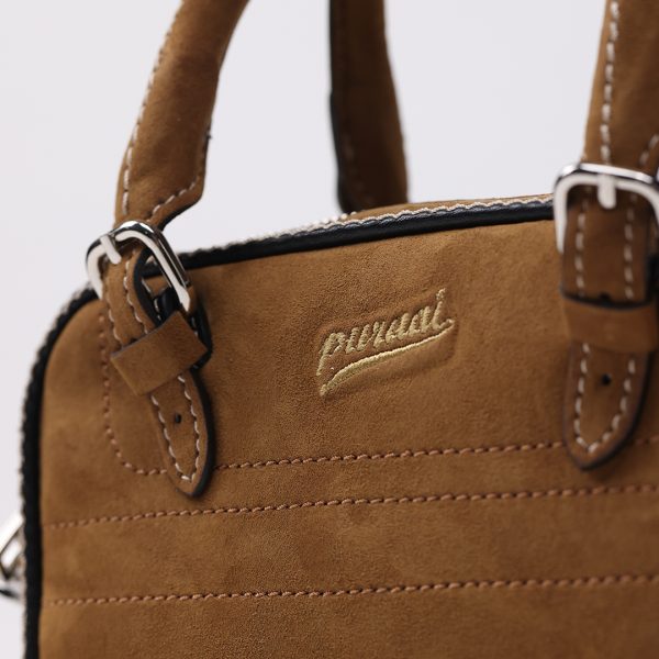 Puraai HONEY Vegan Microsuede Brown With Adjustable Shoulder Belt. HONEY