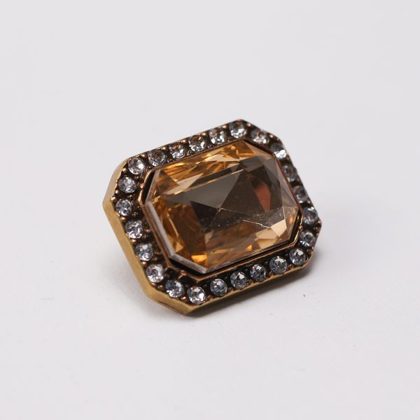 Puraai LACE STOPPER STONES CITRINE Lace Stoppers Old Gold With Citrine Stones