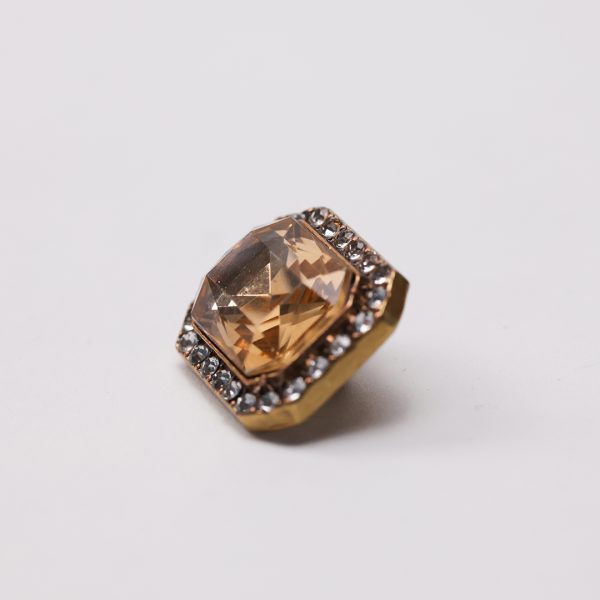 Puraai LACE STOPPER STONES CITRINE Lace Stoppers Old Gold With Citrine Stones