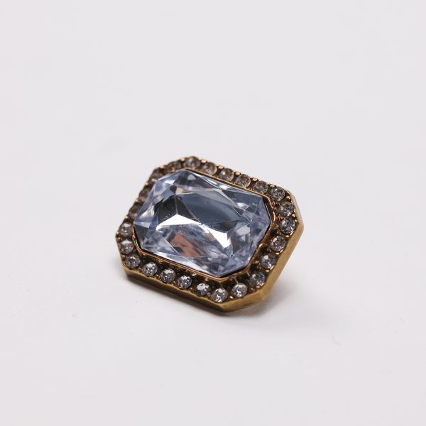 Puraai LACE STOPPER STONES CRYSTAL Lace Stoppers Old Gold With Diamond Stones