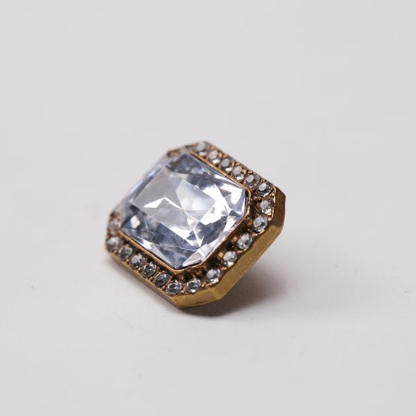 Puraai LACE STOPPER STONES CRYSTAL Lace Stoppers Old Gold With Diamond Stones