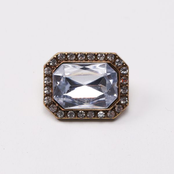 puraai LACE STOPPER STONES CRYSTAL Lace stoppers old gold with diamond stones