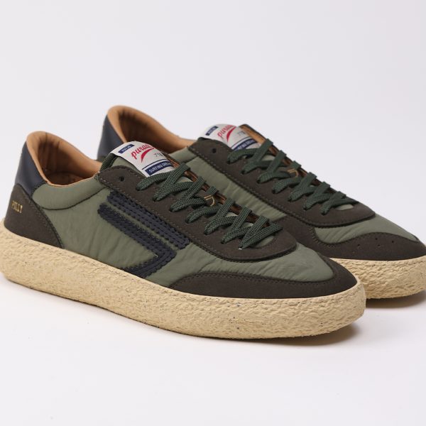 Puraai MAYWAY Nylon Green Microsuede Green Logo And Detail Black.Outsole Vanilla And Lace Black.MAYWAY