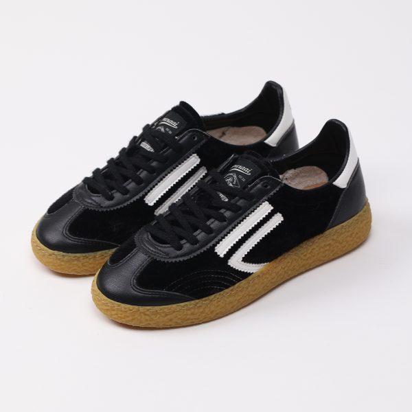 Puraai MOONLESS Vegan Leather And Pony Black Detail Butter.Outsole Honey And Lace Black.MOONLESS