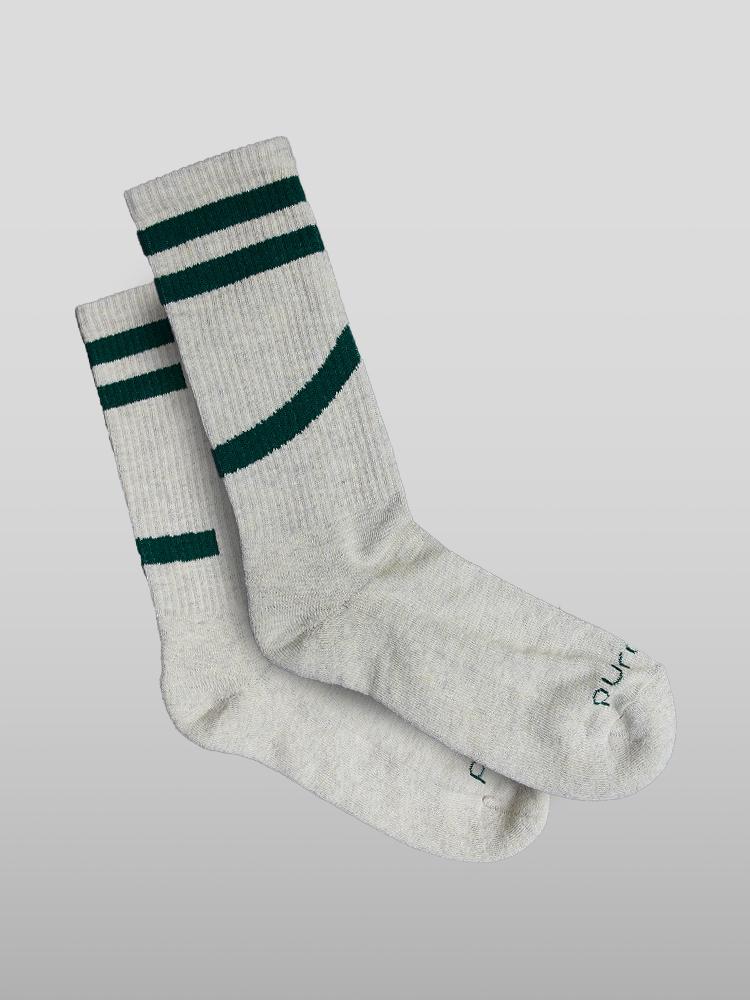 puraai Organic cotton green socks made in ItalyBOSCHETTO SPORT