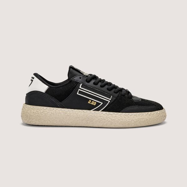 Puraai Black White Dust Vegan Sneakers CAFFÈ