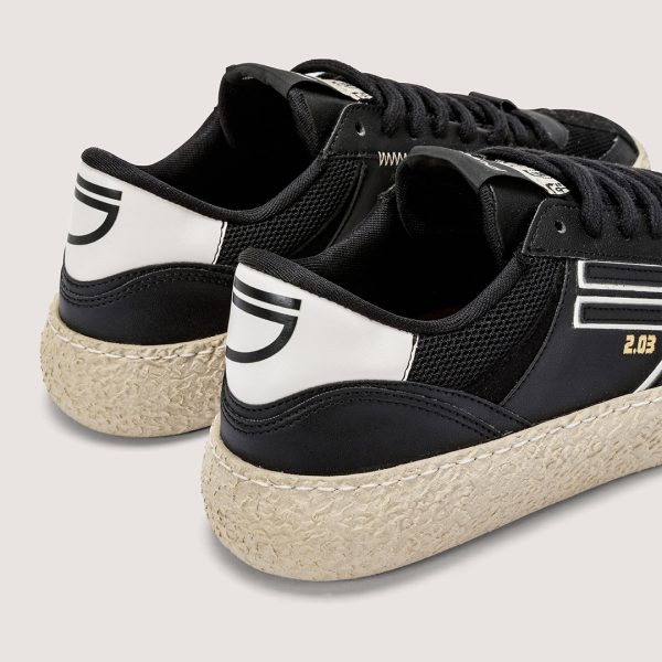 Puraai Black White Dust Vegan Sneakers CAFFÈ