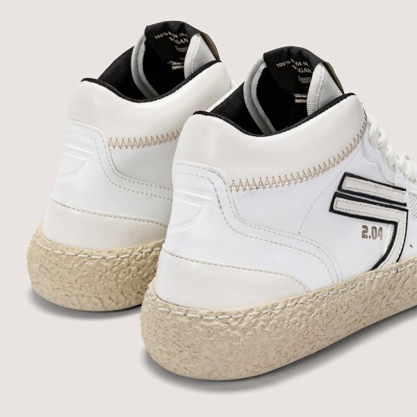 Puraai White Black Mid Vegan Sneakers GALASSIA