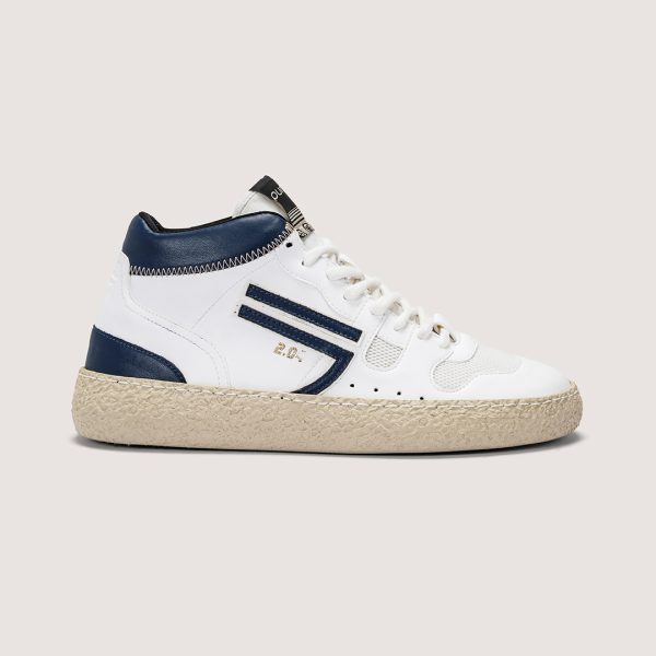Puraai White Blue Mid Vegan Sneakers COSMO