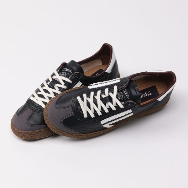 Puraai VULCANO Vegan Leather Black Logo And Detail White.Outsole Choccolate And Lace WhiteVULCANO