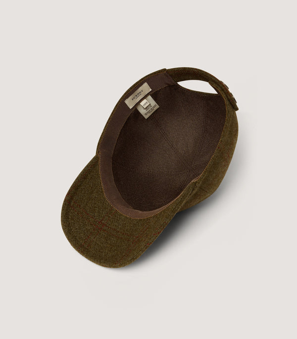 Purdey Cashmere Mix Tweed Baseball Cap In Legerwood