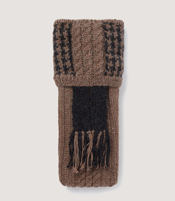 purdey Hawkers Orkney Cable Alpaca Field Sock In Natural