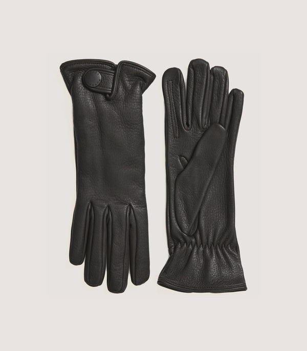 purdey Men's Cashmere Lined Deerskin Sporting Gloves - Right Hand Trigger In Dark Brown