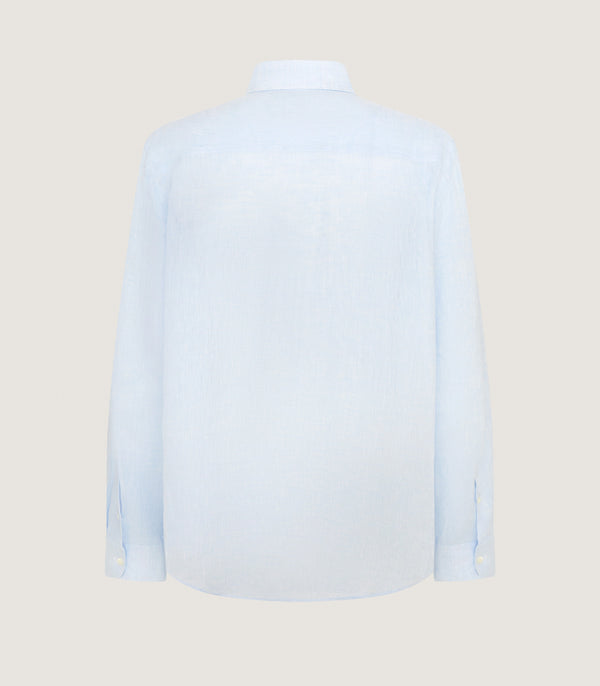 Purdey Men's Classic Linen Shirt In Cornflower Blue