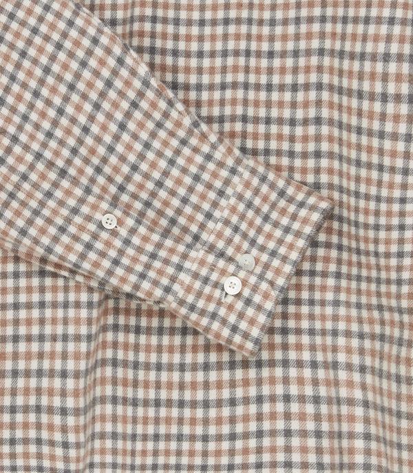Purdey Men's Club Check Double Pocket Shirt In Taupe