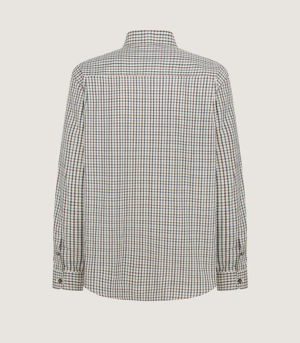 Purdey Men's Cotton Tattersall Classic Shirt In Flax