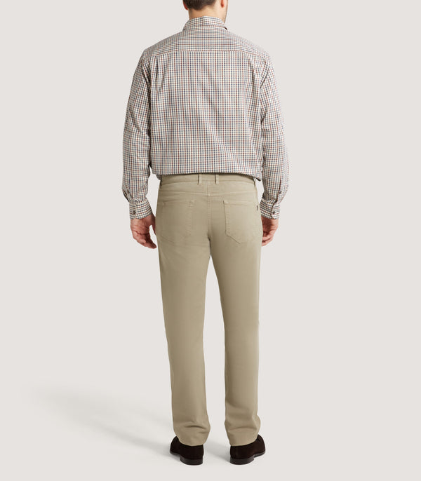 Purdey Men's Cotton Tattersall Classic Shirt In Flax