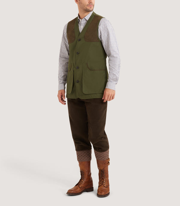 Purdey Men's Dawson Lightweight Shooting Vest In Dark Green
