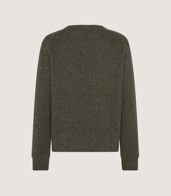 Purdey Men's Glamis Cotton Wool Mouline Sweater In Loden