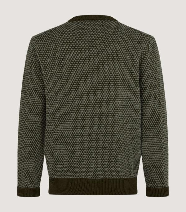 Purdey Men's Hamilton Bicolour Round Neck Sweater In Military