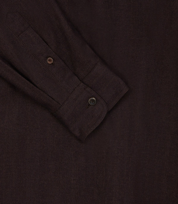 Purdey Men's Herringbone Double Pocket Shirt In Walnut