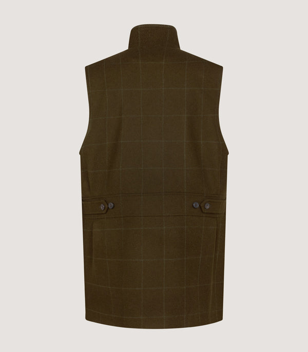 Purdey Men's High Collar Tweed Shooting Vest In Zetland