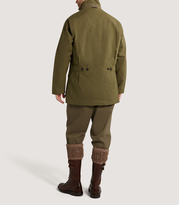 Purdey Men's Lightweight Dry Wax Field Coat In Olive