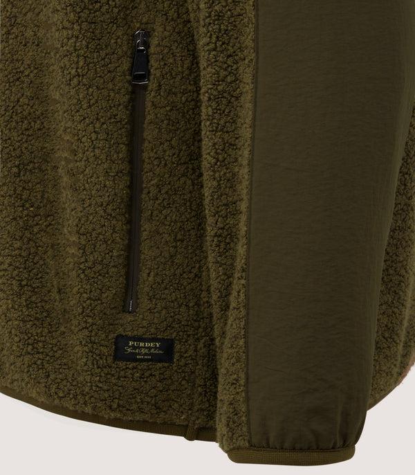 Purdey Men's Merino Lux Half Zip Sporting Fleece In Lichen