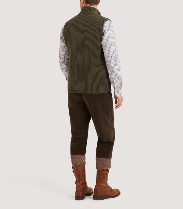 Purdey Men's Moleskin Breeks With Storm Cuff In Rouge Brown