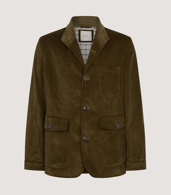 purdey Men's Petersham Corduroy Teba Jacket in Olive