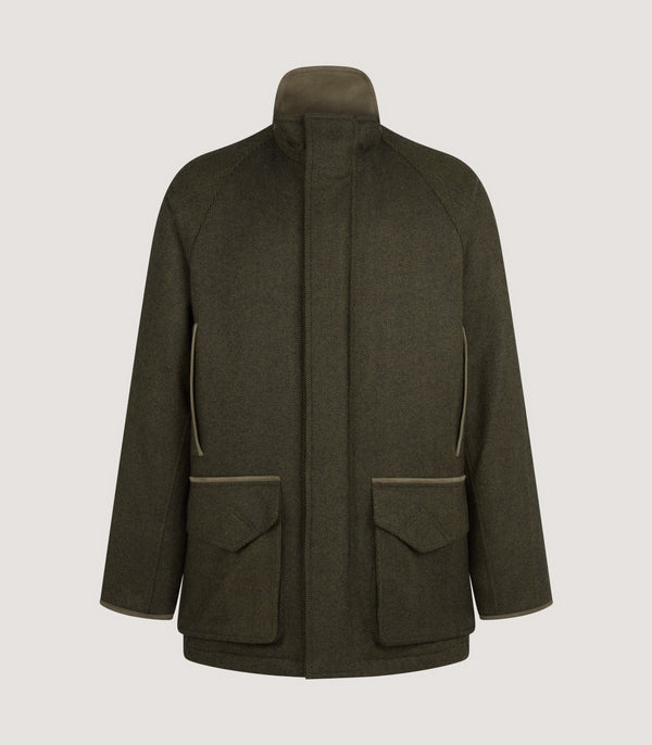 purdey Men's Raglan Cashmere Tweed Field Coat in Dinmore