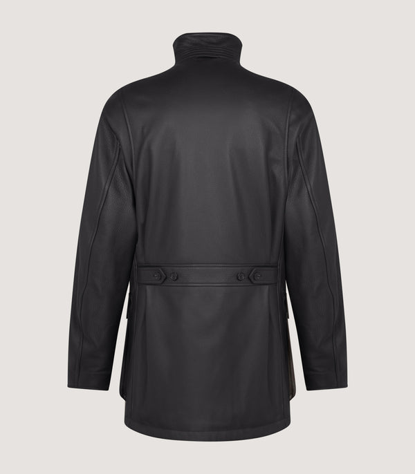 Purdey Men's Raglan Deerskin Field Coat In Dark Brown