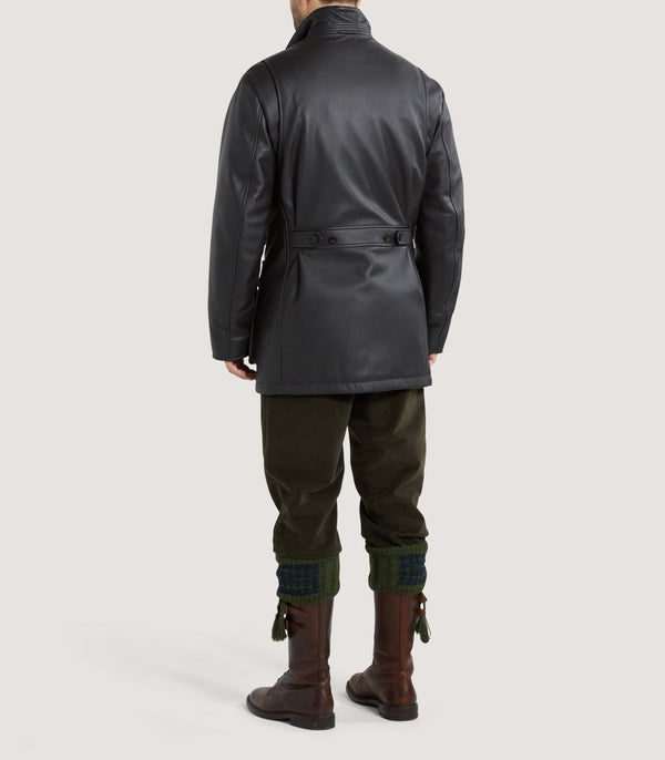 Purdey Men's Raglan Deerskin Field Coat In Dark Brown