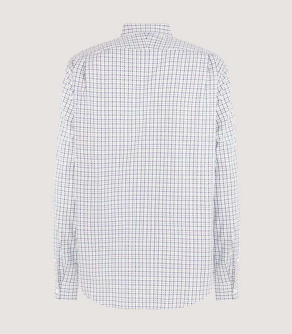 Purdey Men's Shooting Tattersall Shirt In Canvas Blue