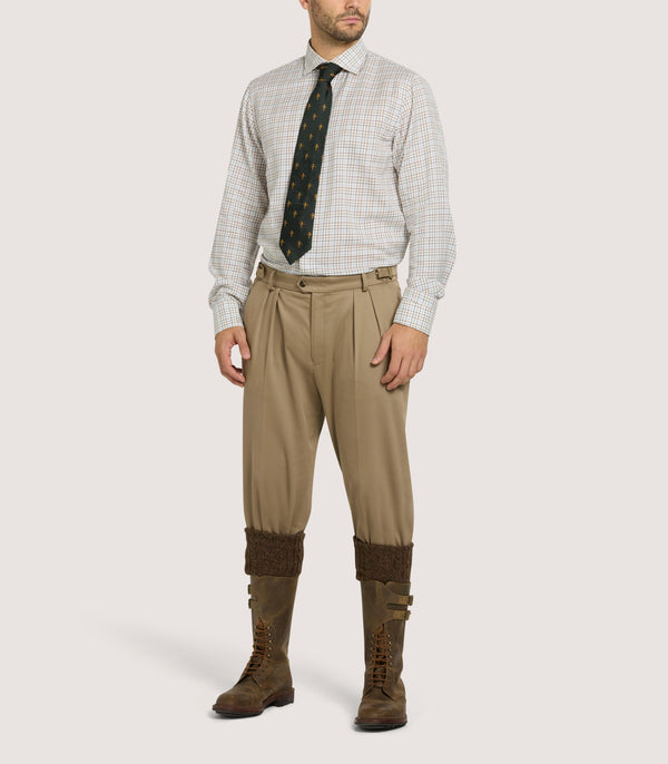 Purdey Men's Summer Sporting Half Tattersall Double Cuff Shirt