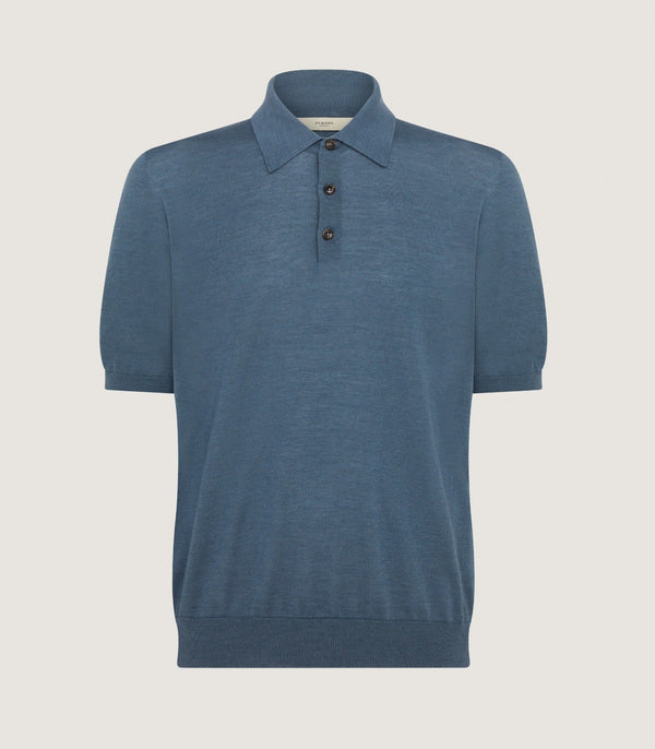 purdey Men's Tantallon Short Sleeve Polo Shirt in Flax