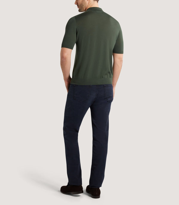 Purdey Men's Tantallon Short Sleeve Polo Shirt In Loden