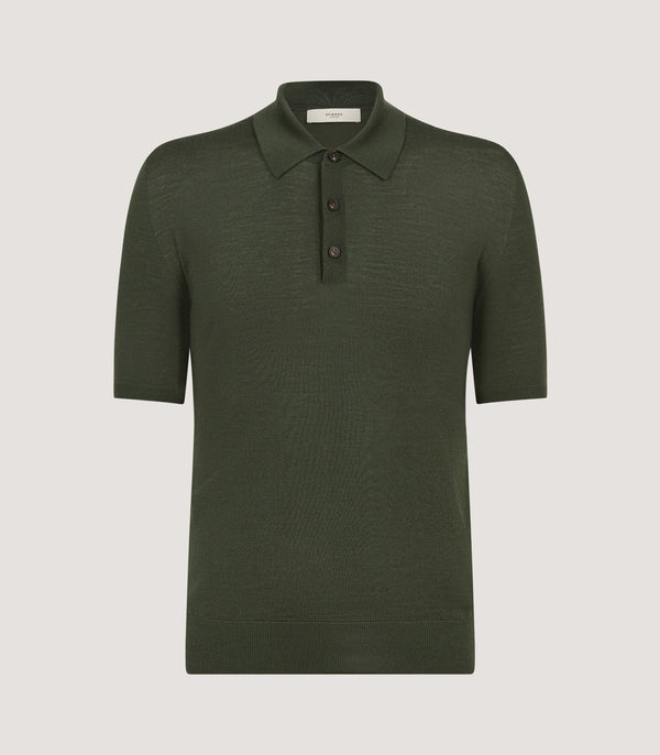 purdey Men's Tantallon Short Sleeve Polo Shirt In Loden