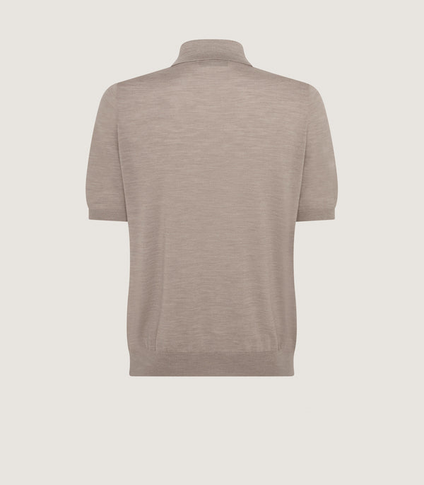 Purdey Men's Tantallon Short Sleeve Polo Shirt In Taupe