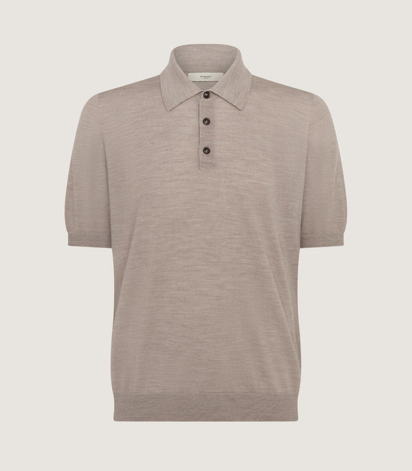 purdey Men's Tantallon Short Sleeve Polo Shirt In Taupe