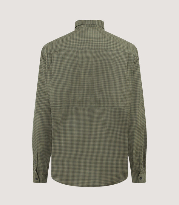 Purdey Men's Technical Merino Grouse Shirt In Loden