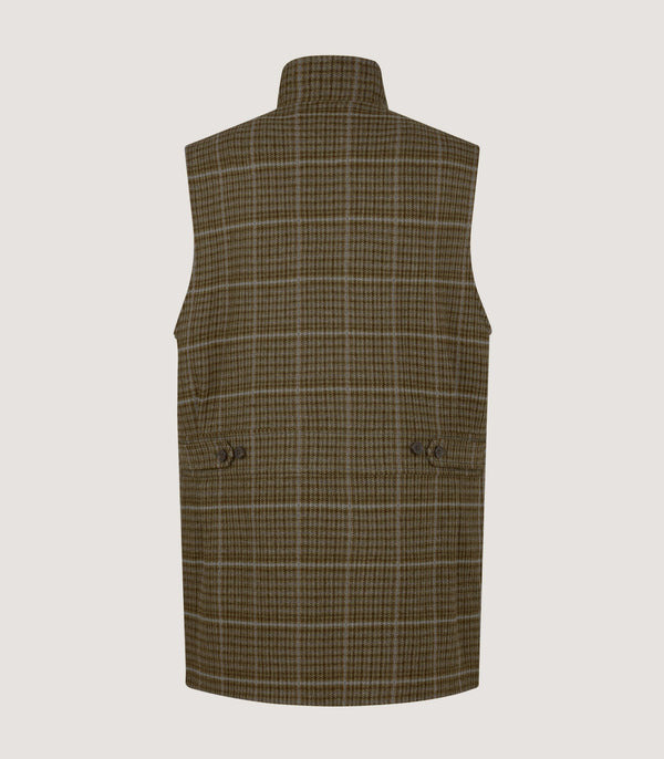 Purdey Men's Tom Purdey High Collar Tweed Shooting Vest